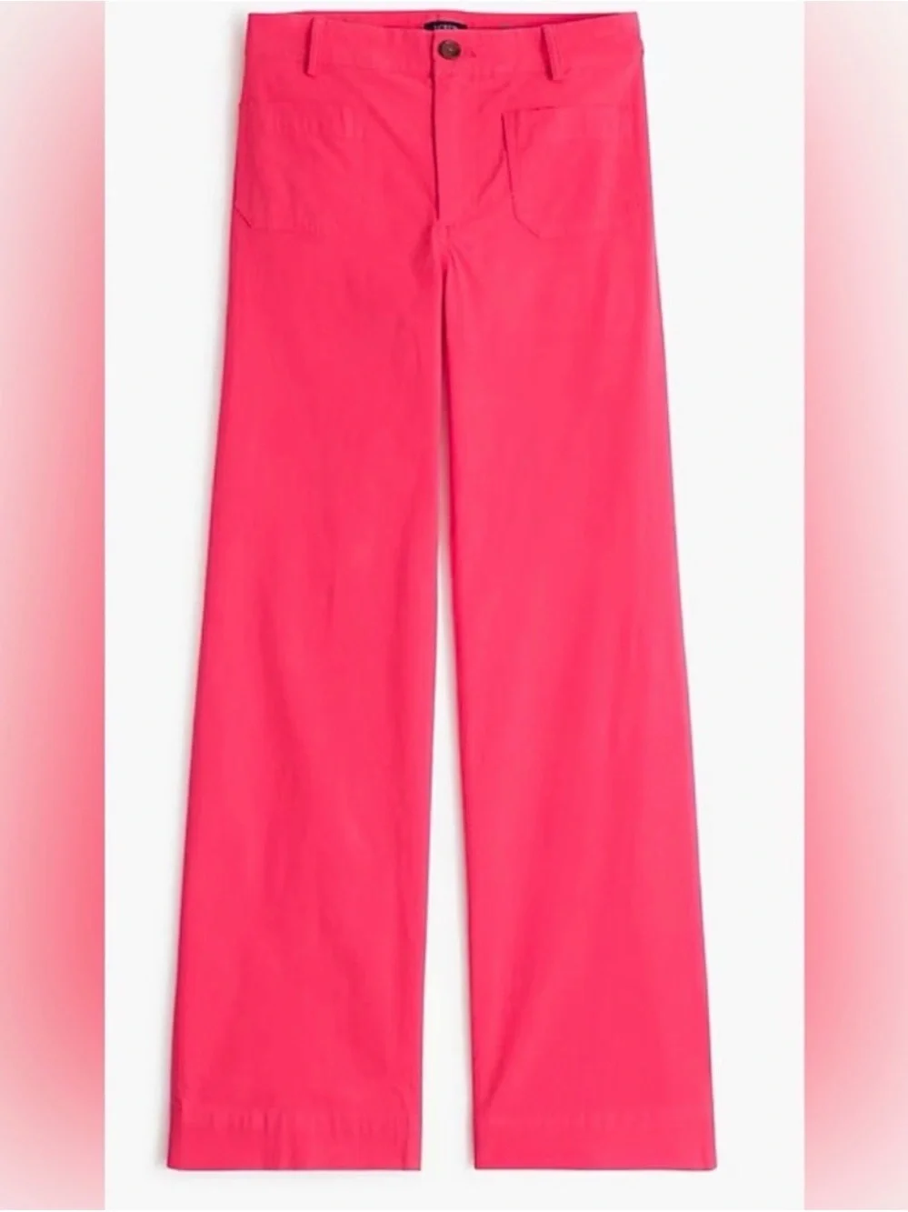 JCrew Factory Lizzie High Rise Patch Pocket Wide Leg Pants Sz 28 new